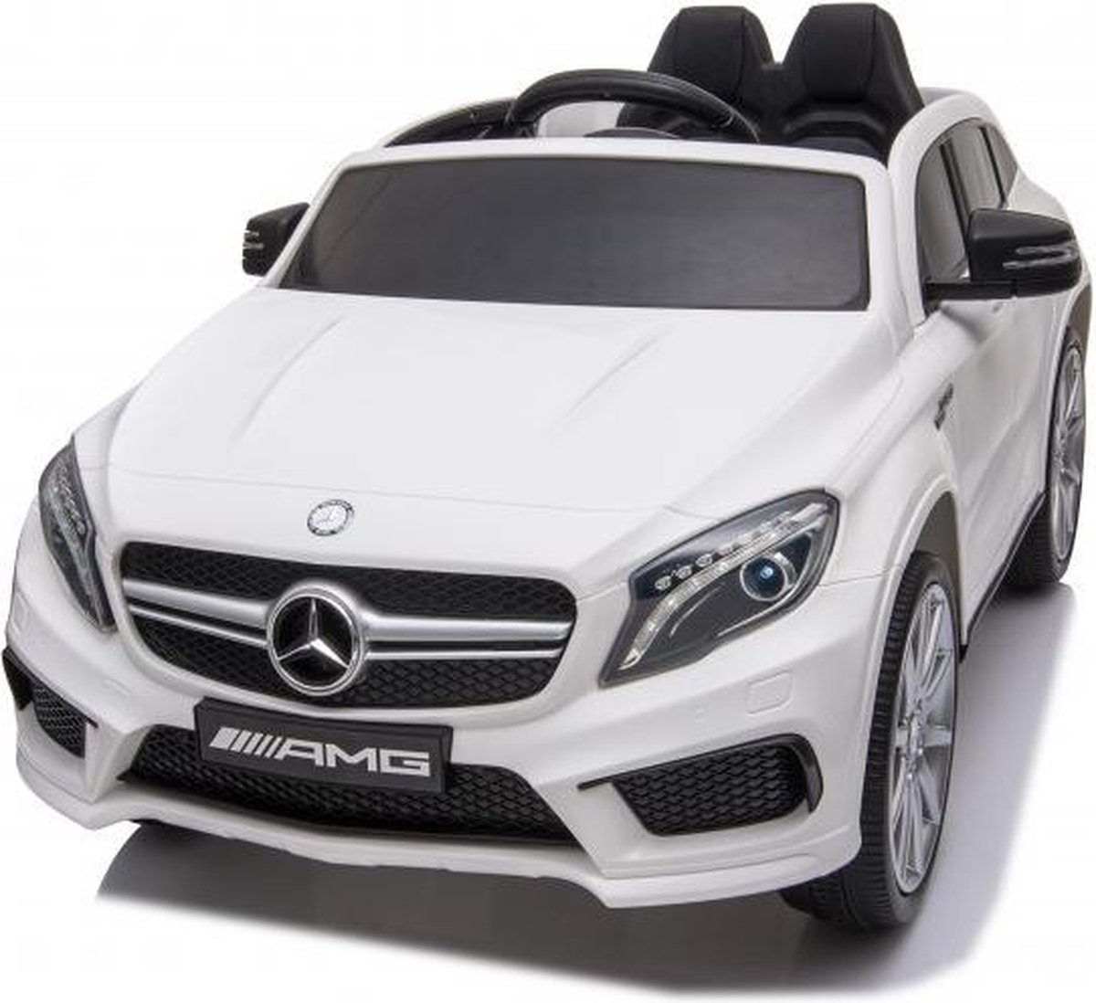 Mercedes Gla 45 Amg Elektrische Kinderauto Accuvoertuig 12v Afstandsbediening Mp3 En Meer Wit Met Rubber Banden En Leer Stoel Grotere Deuren Gratis Verzending Safi Line